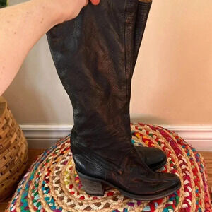 Fiorentini + Baker black leather  high boots